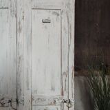 Weathered wooden locker