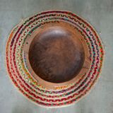 Large antique wooden bowl