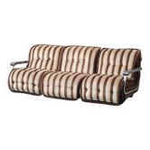 Malga vintage modular sofa with 3 modules in striped fabric – 1970s