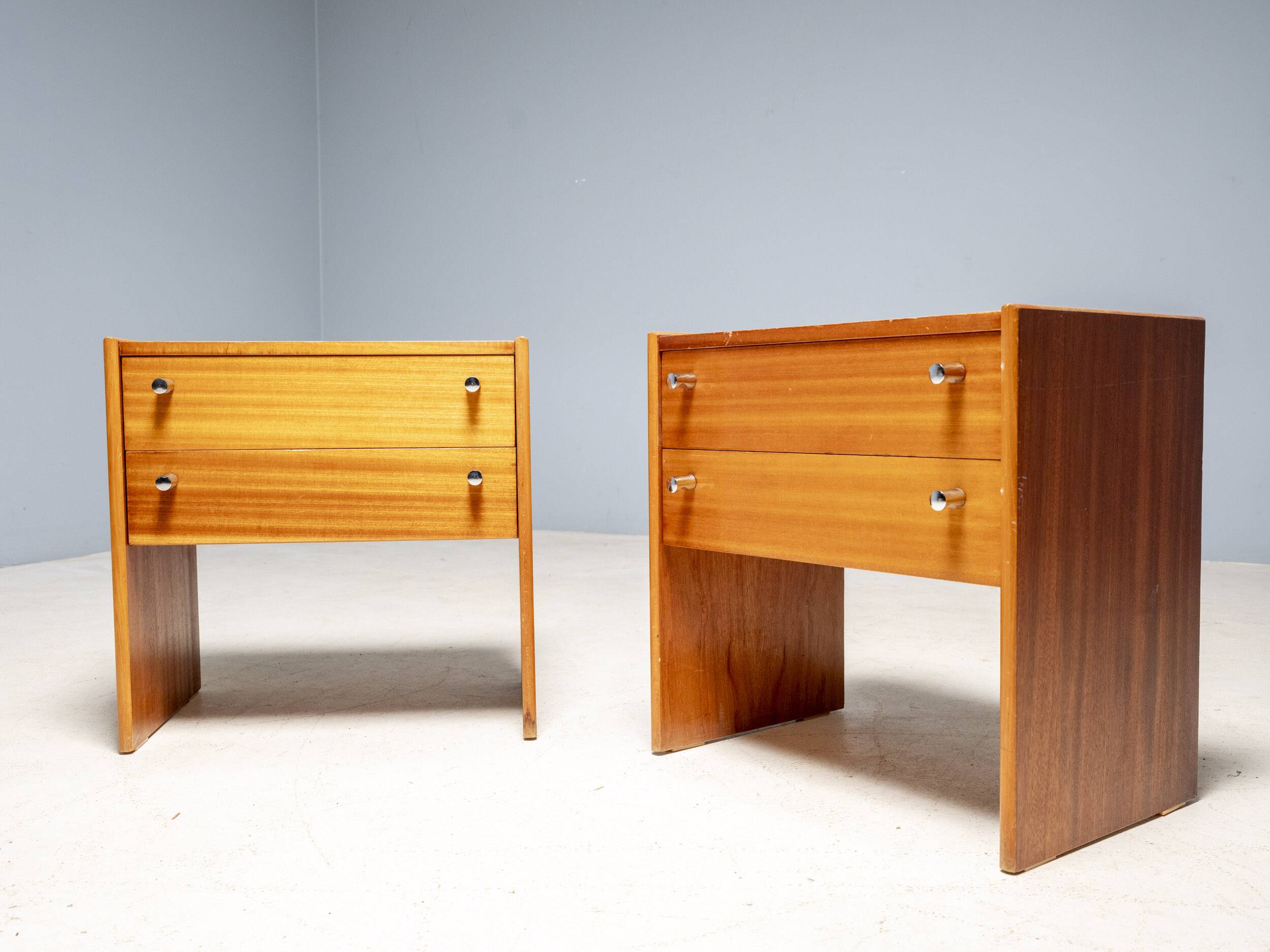 Pair of mid-century bedside tables FEMINA, Czechoslovakia 1960s
