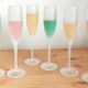 Lot of frosted bubble glass champagne flutes from Biot glassware.