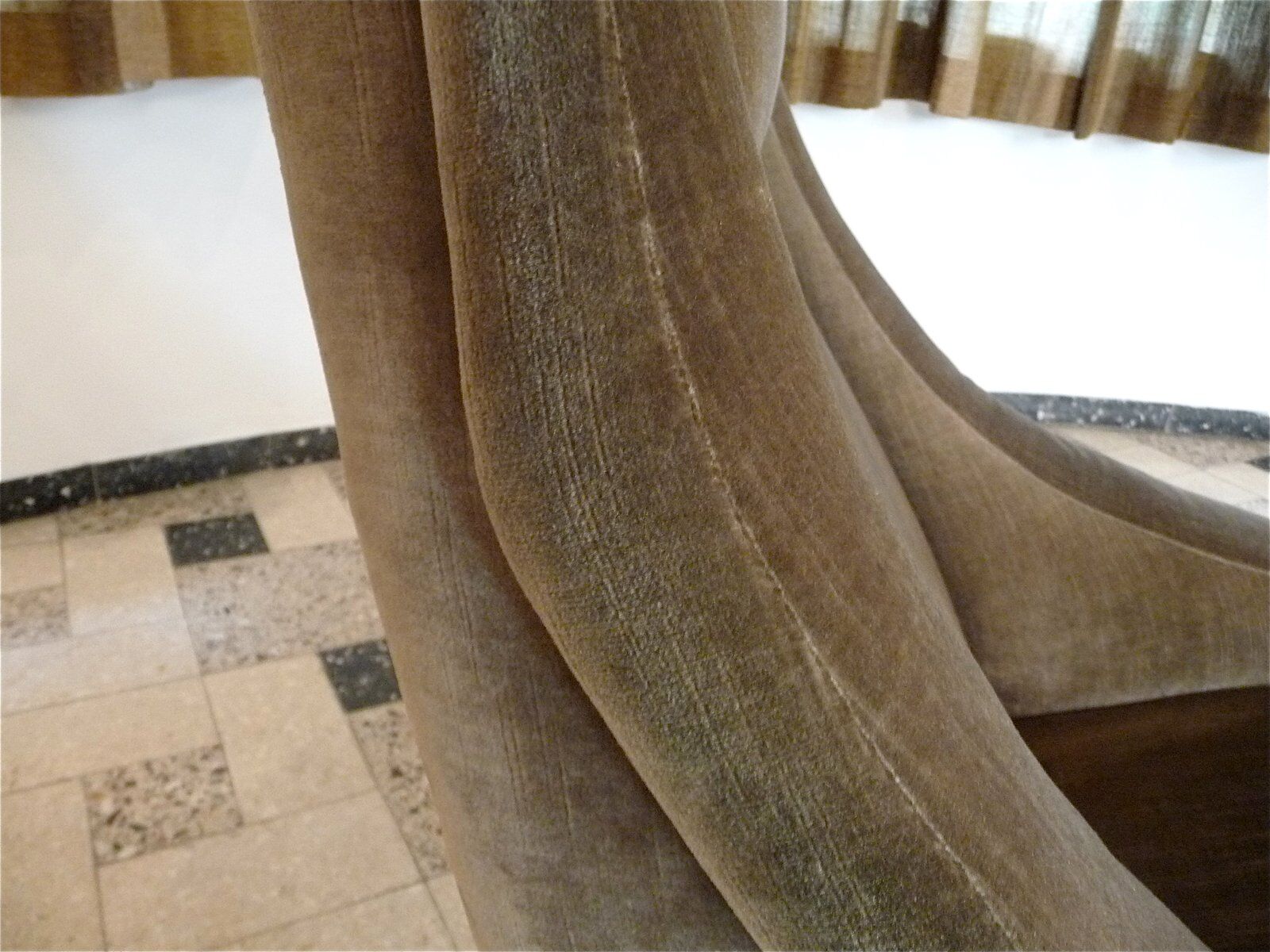 Mid-century mohair velvet high-back easy chair, Italy 1950s