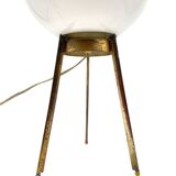 Mid-Century tripod brass table lamp, Lumi Italy 1950s