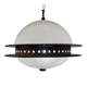 Space Age Design Pendant in Glass, Crystal and Metal