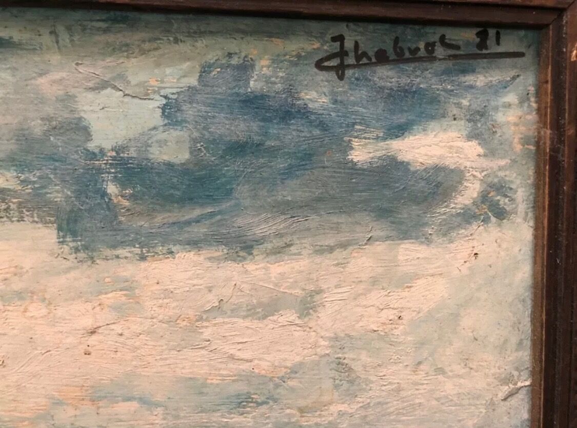 Painting old landscape painting old painting landscape signed Chabrol