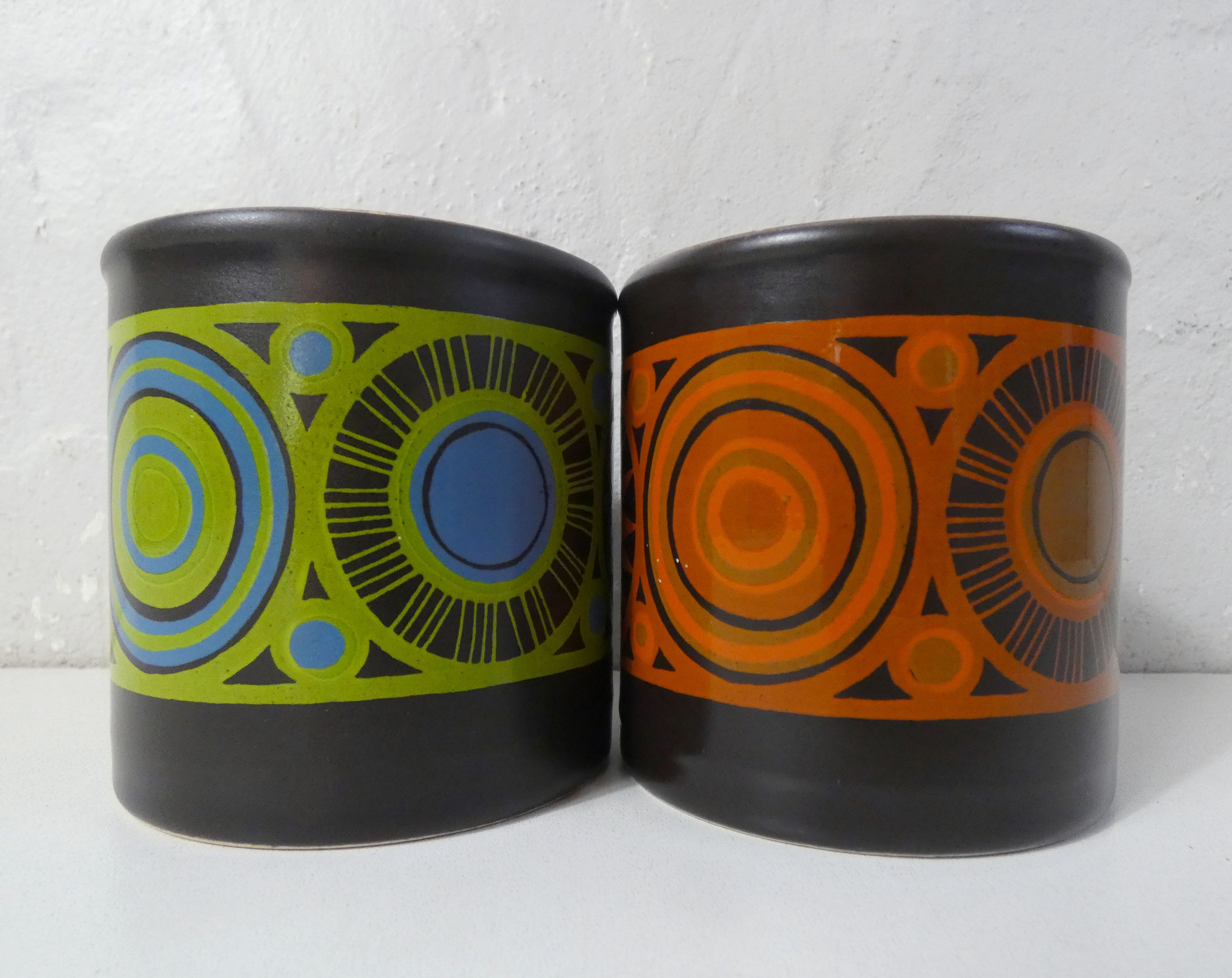 Set of 2 vintage Staffordshire english mugs