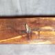 Coat rack 3 hooks in carved teak / 2 back hooks for wall hanging