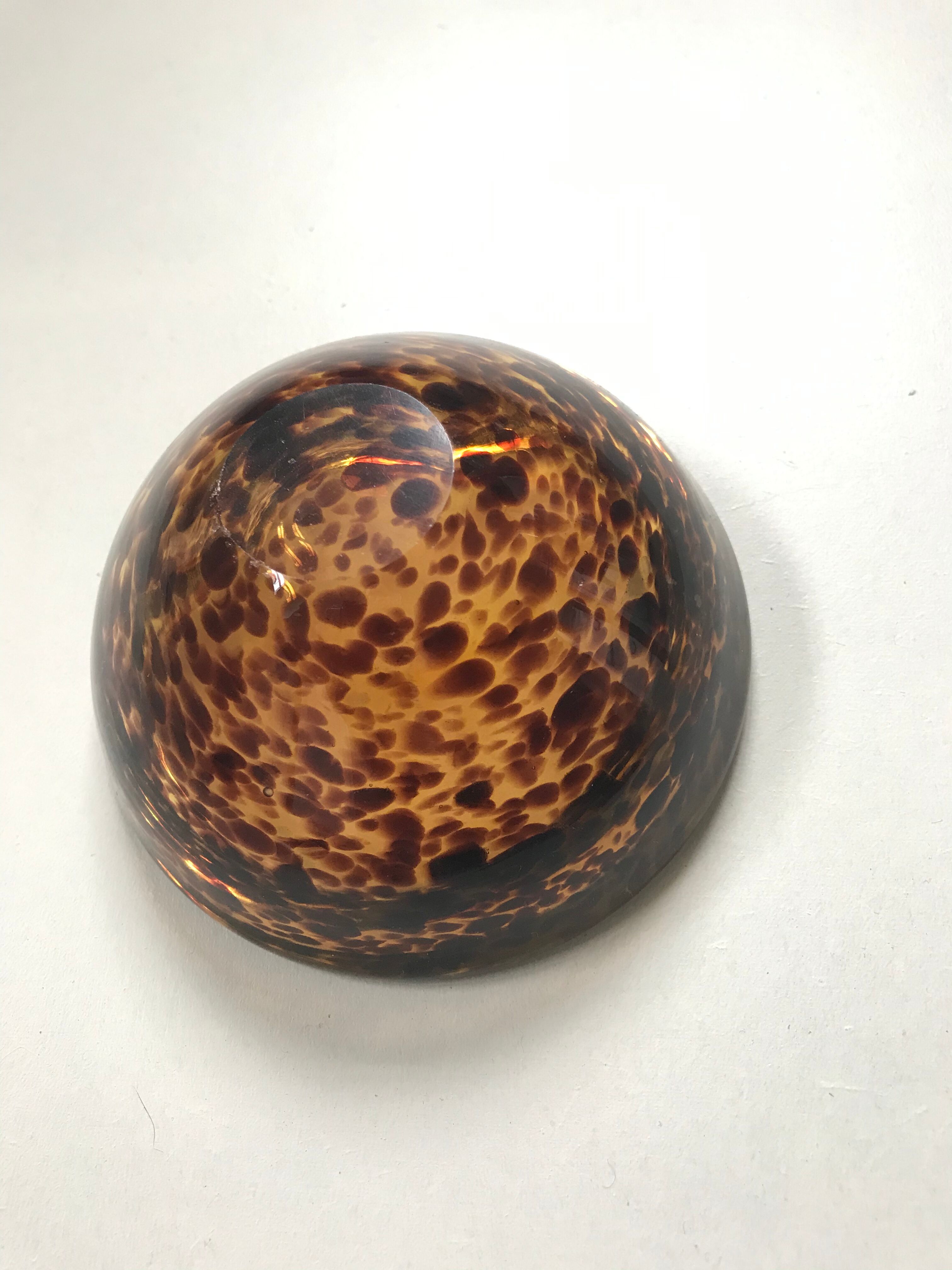 Vintage Murano tortoiseshell ashtray