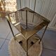 Gold brass side table  
Accent table