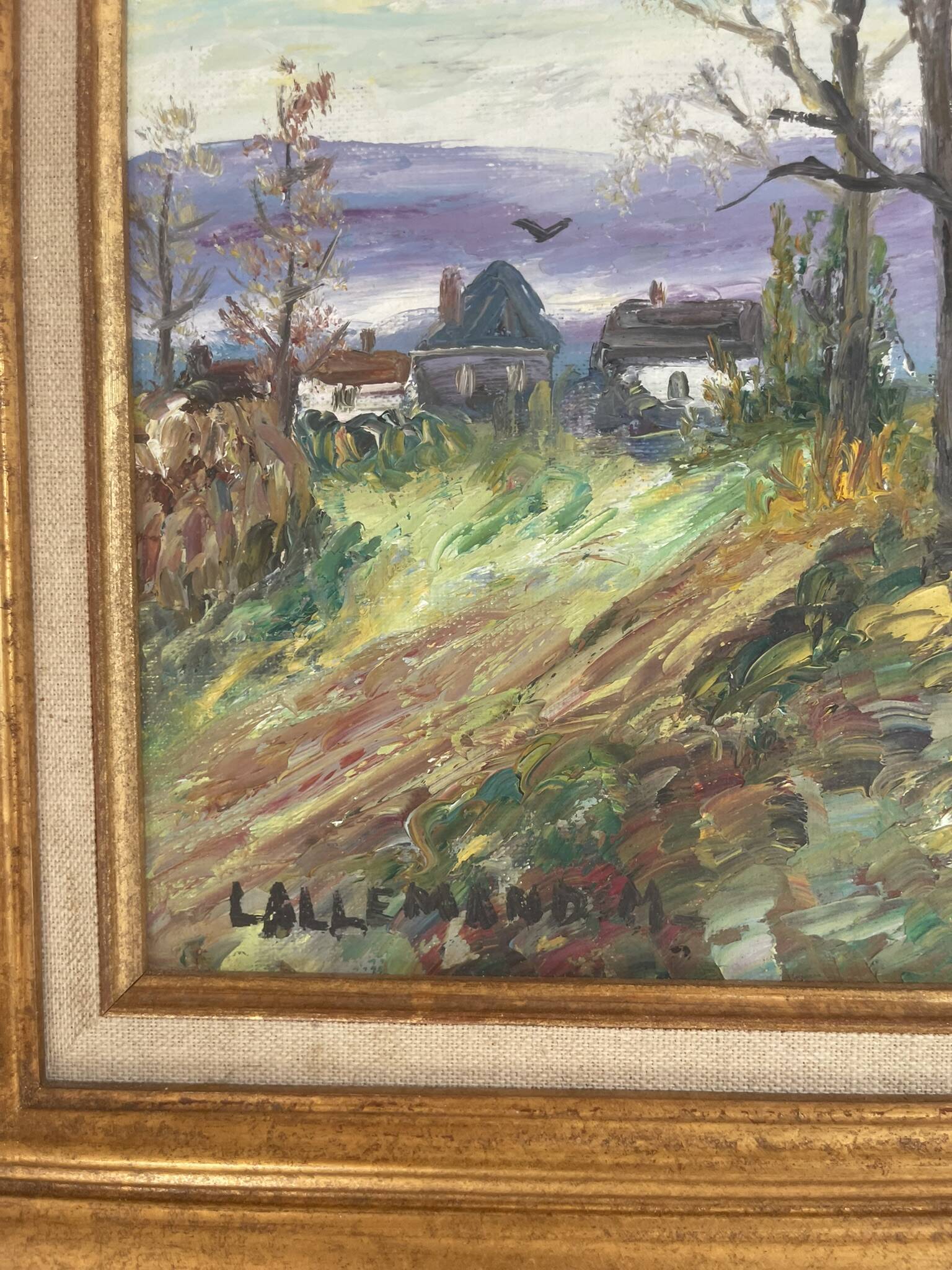 Oil Painting Canvas Country Path Landscape Nature Autumn LALLEMA