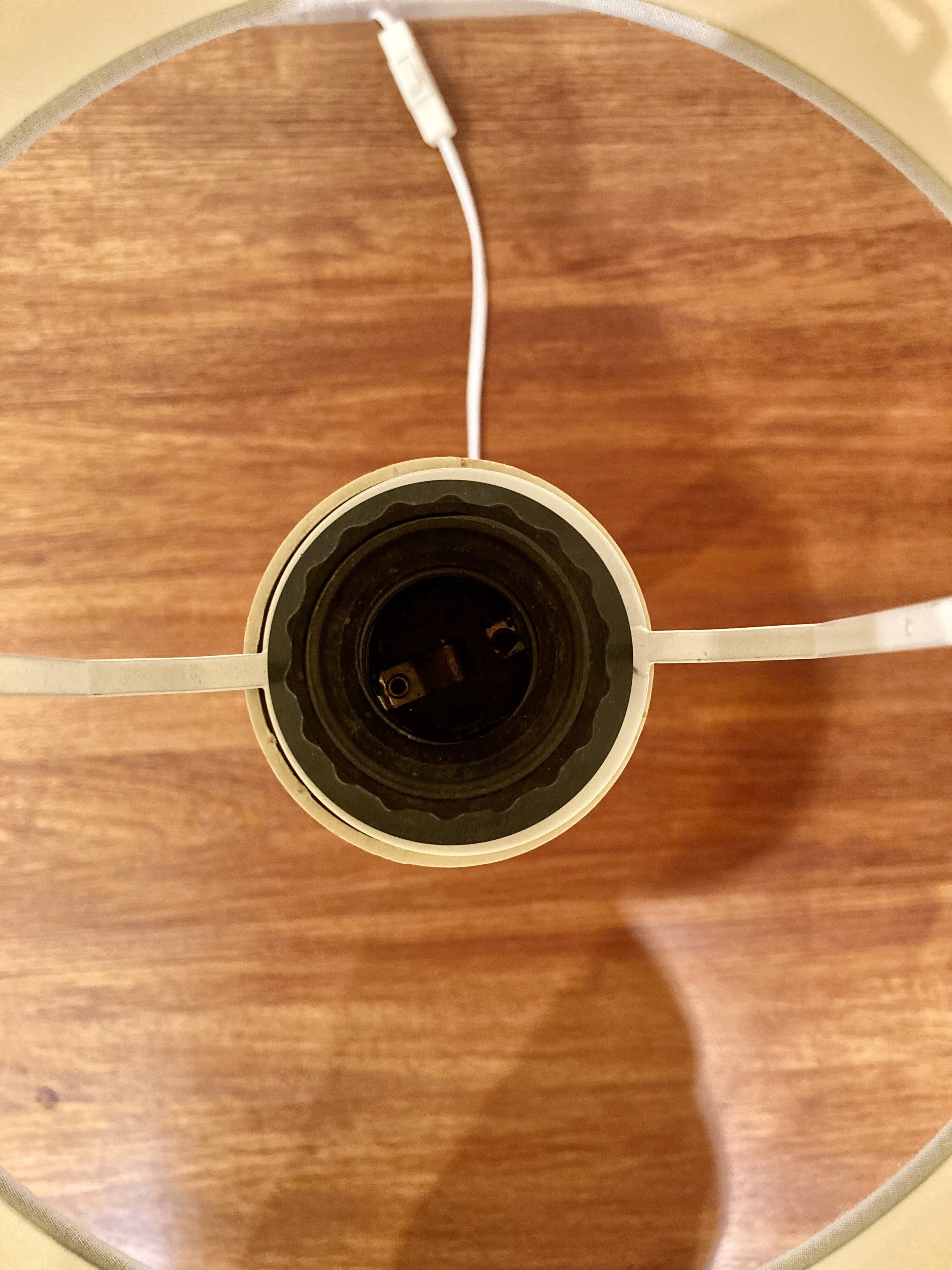 Lampe bois massif design scandinave 1960.