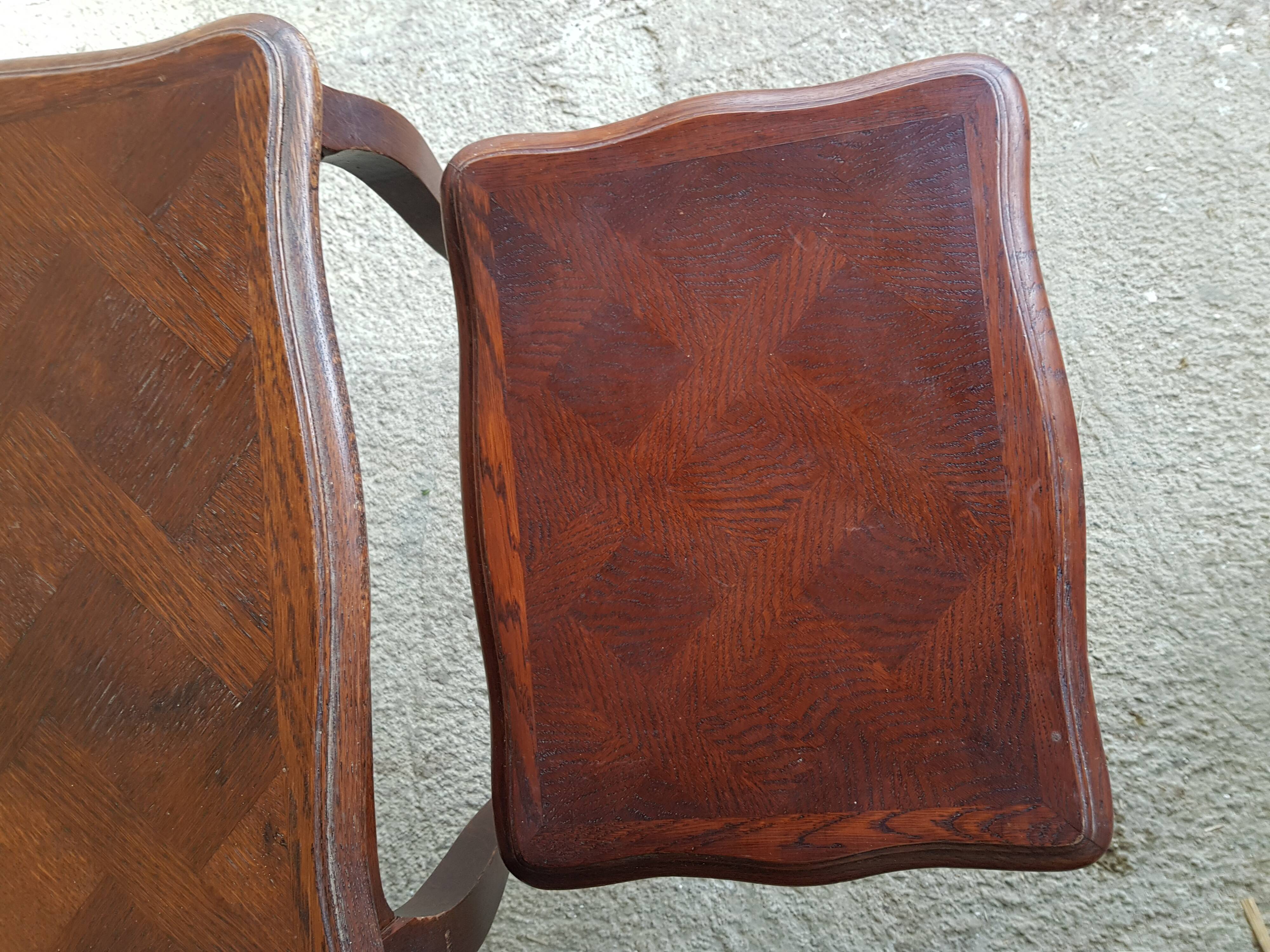 Walnut pull out tables