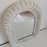 Vintage wicker mirror