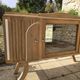 Art Deco buffet with showcase and solid raw wood mirror