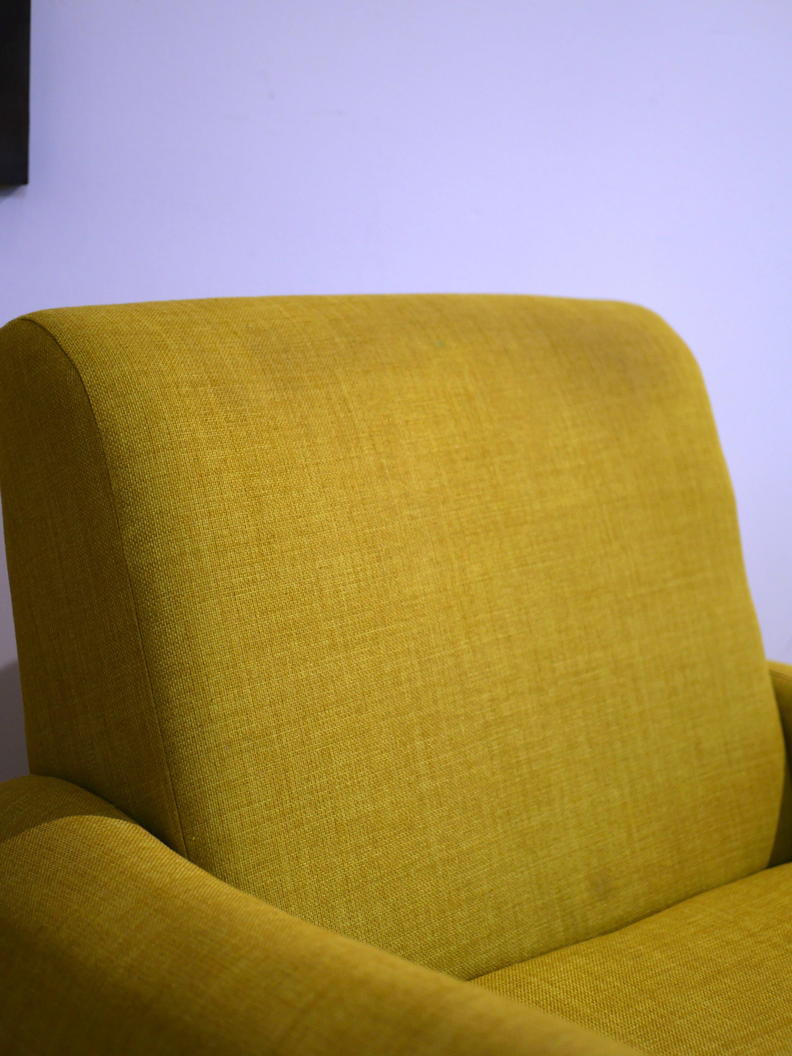 Pair of low armchairs in 60s–70s style