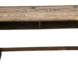 Bureau d'écolier plat encriers verre