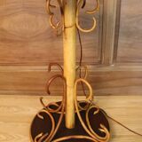 Rattan And Bamboo Floor Lamp 60's