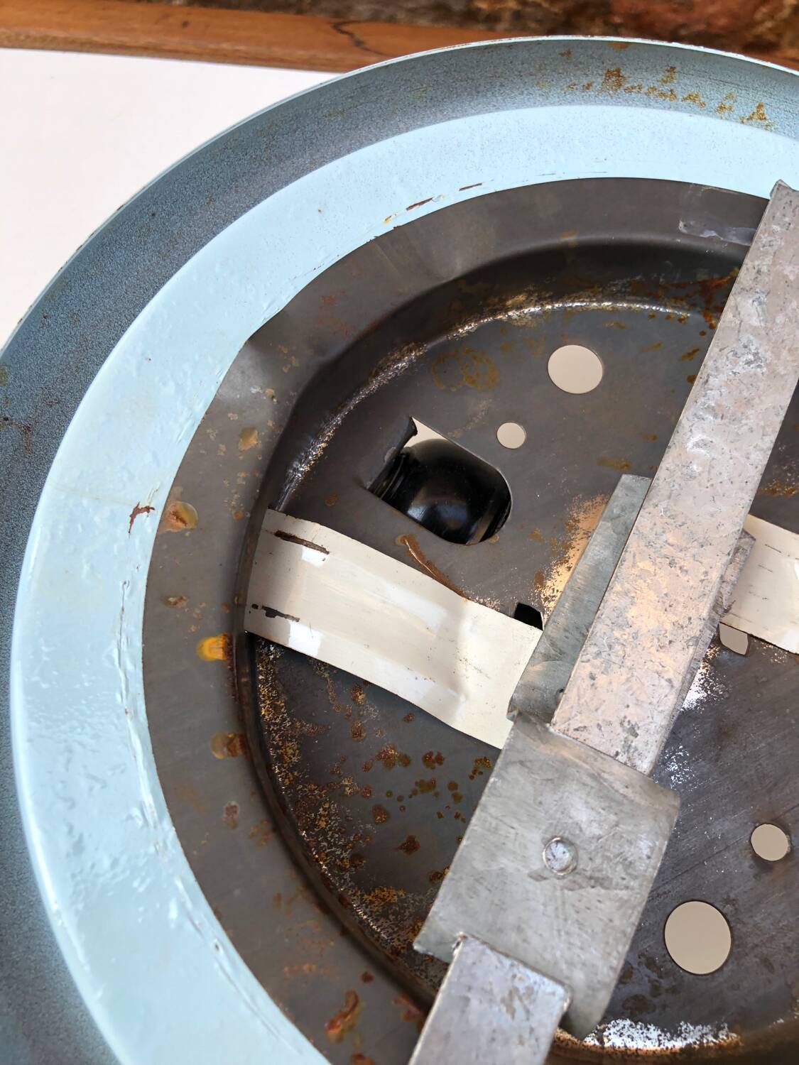 Wall or ceiling light in metal and glass