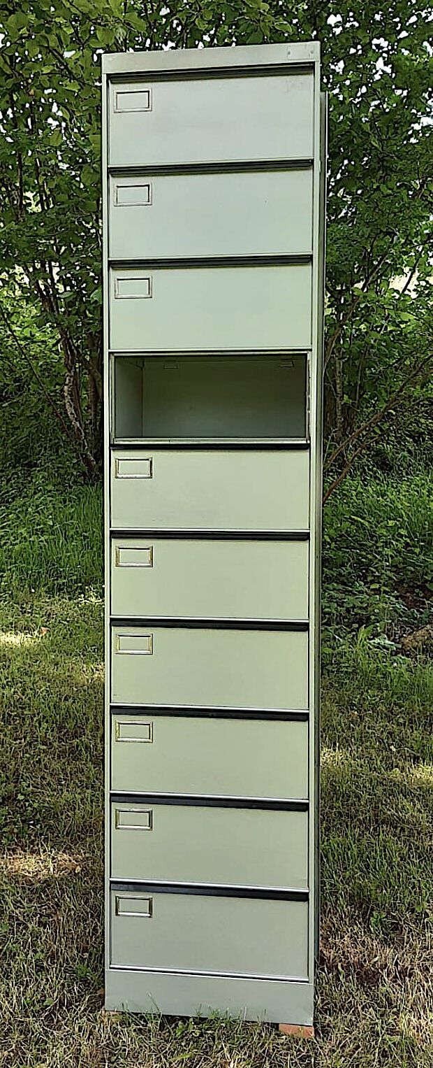 metal binder 9 drawers with clamshells