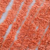 Modern peach orange blessed ouarain Berber rug