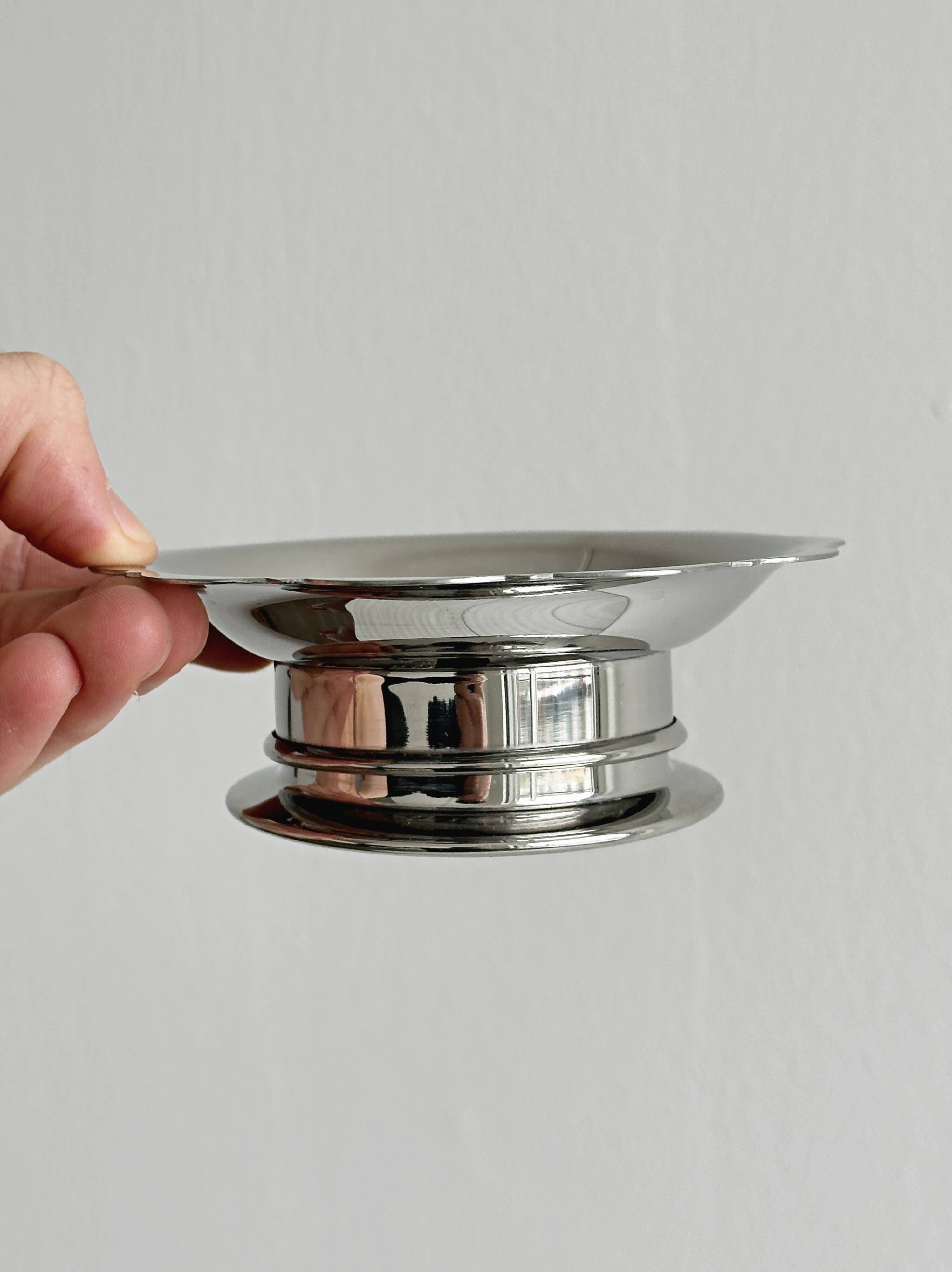 Silver-plated metal butter dish Coquillor