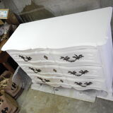 Commode relookée blanche Louis XV