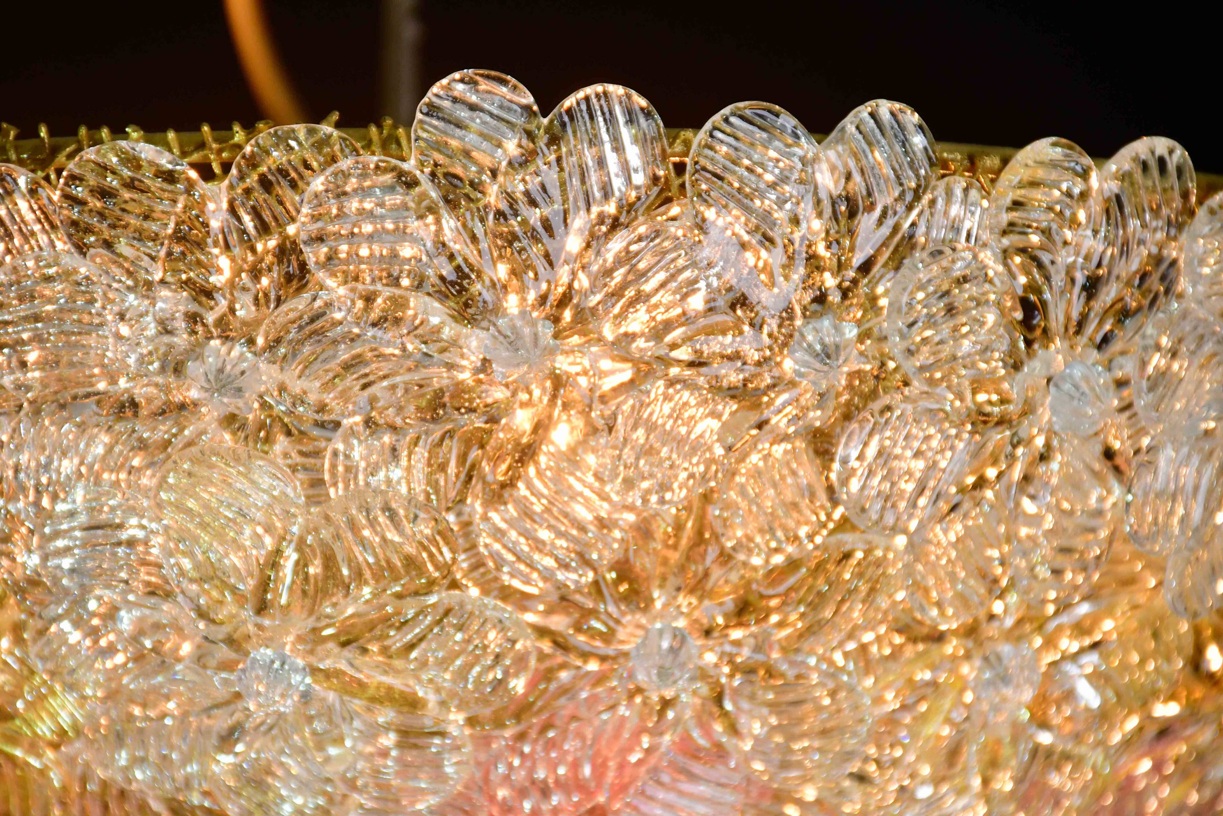 Fleur de plafond en verre de Murano par Seguso pour Venini
