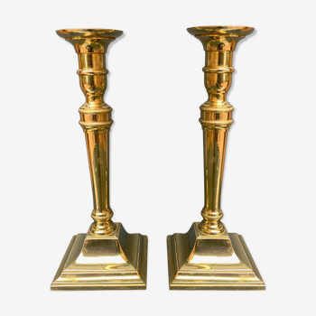 Brass chandelier duo