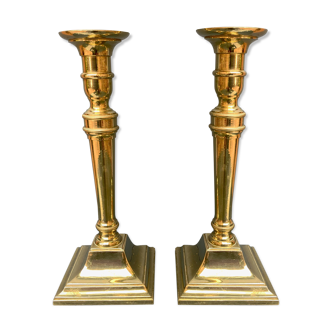 Brass chandelier duo