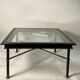 Table basse en verre style industriel