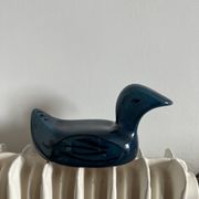 Decorative ceramic duck painted and signed, vintage