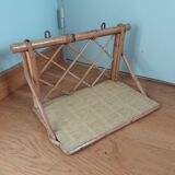 Rattan wicker wall shelf