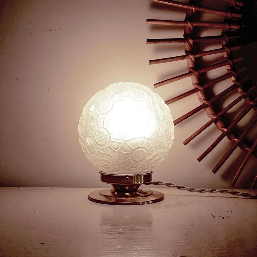 Lampe globe art deco | Selency