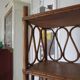 Wooden and rattan bookcase, 1970s-1980s