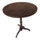 Small rustic antique tripod side table made of solid wood.