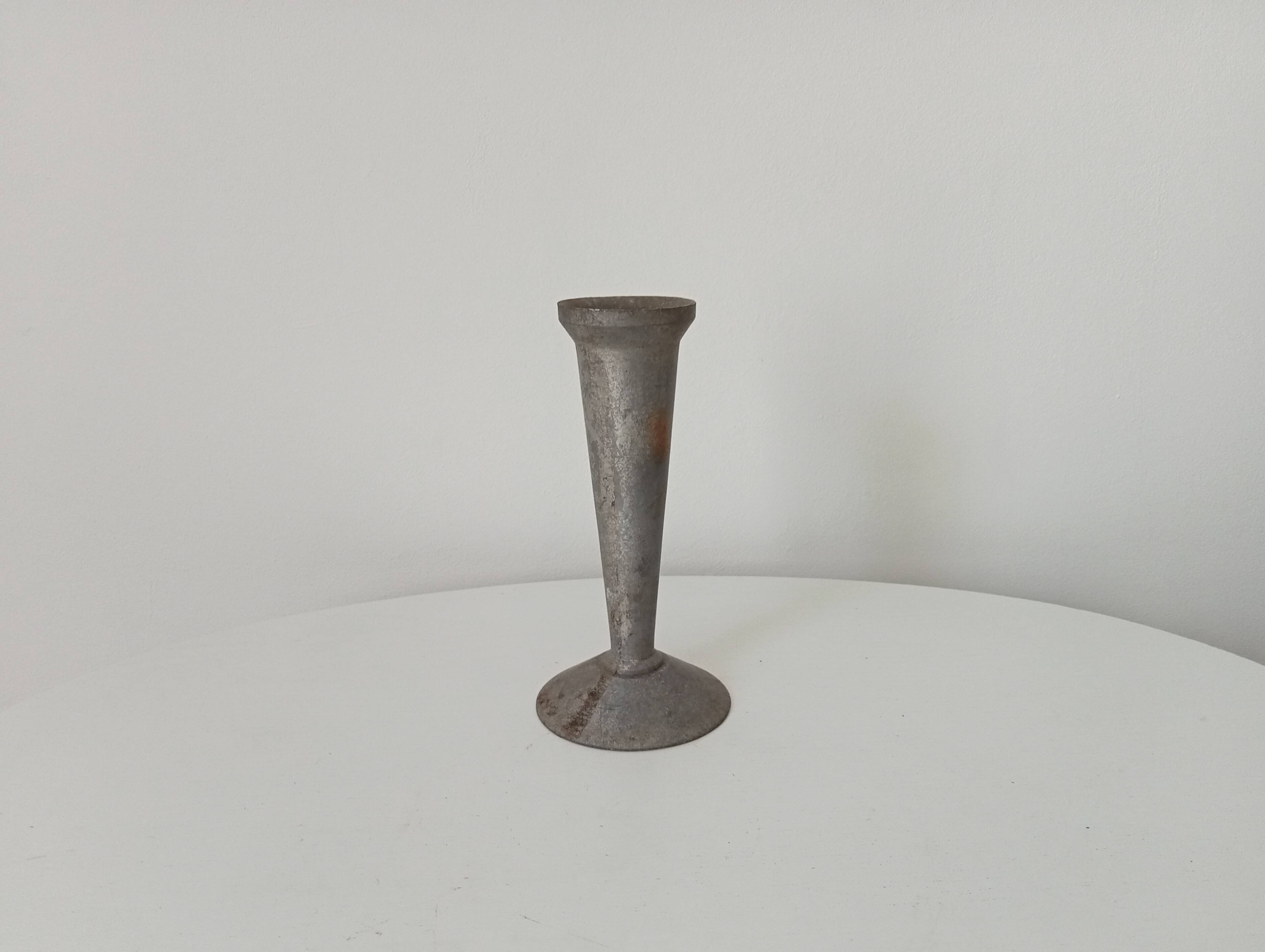 Vintage zinc vase