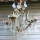 Rare antique brass and crystal cage chandelier with 5 lights from the 20th century - CONDITION OF THE MARKET GAU?