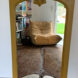 Miroir cadre bois peint