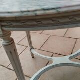 Table basse ancienne style louis xvi avec plateau marbre