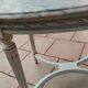 Table basse ancienne style louis xvi avec plateau marbre