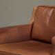 1970s patinated leather Scandinavian lounge chair