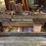 Raw oak carpenter's workbench