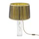 Daum France, lampe cylindrique en verre bullé, circa 1975