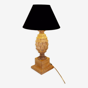 Wooden pineapple table lamp