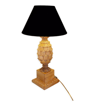 Lampe à poser ananas en bois