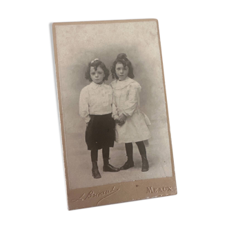 Lucien Bruant, two children, 19th century photo