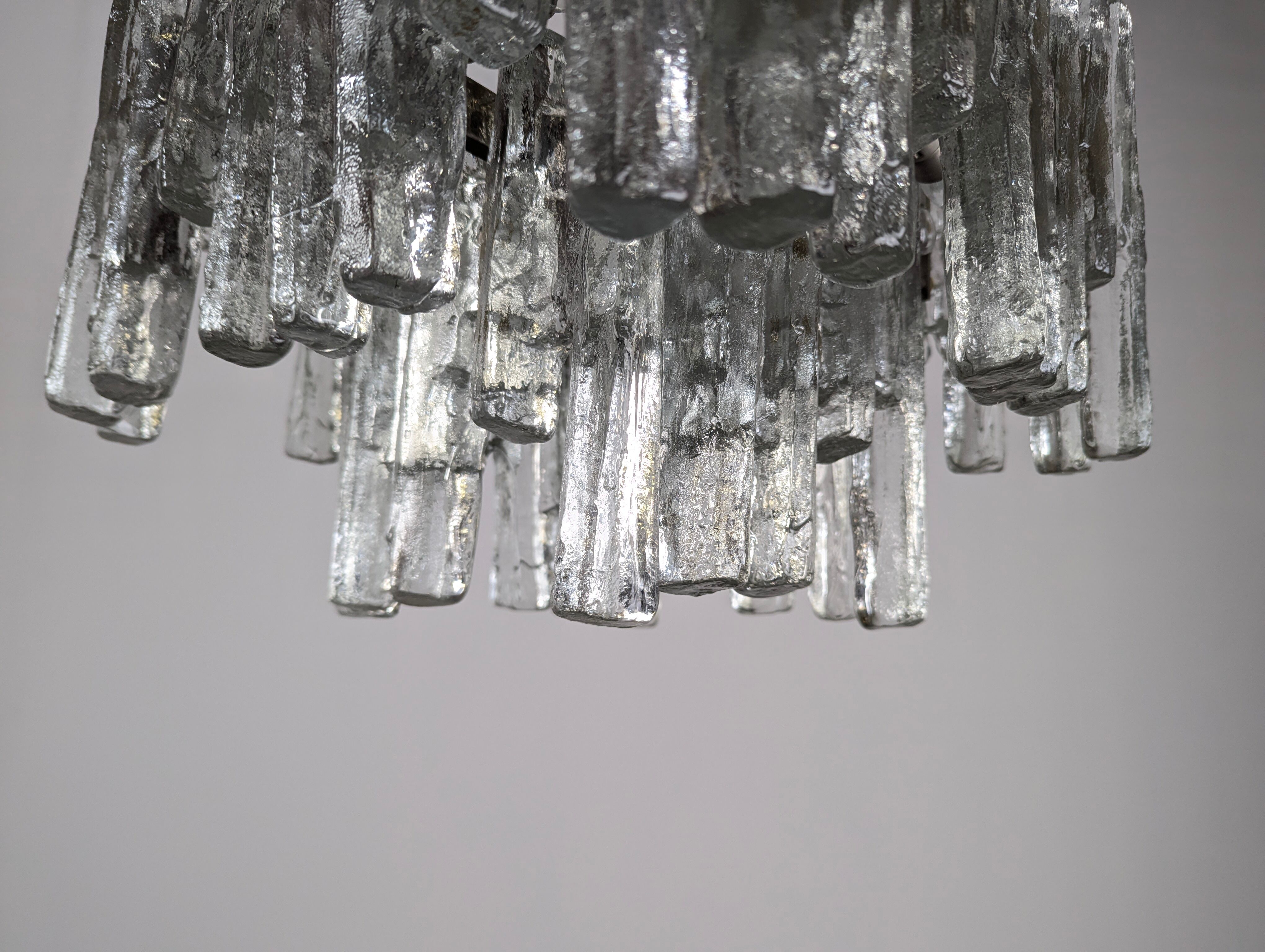 Ice Glass Lamp by J.T. Kalmar 1970s