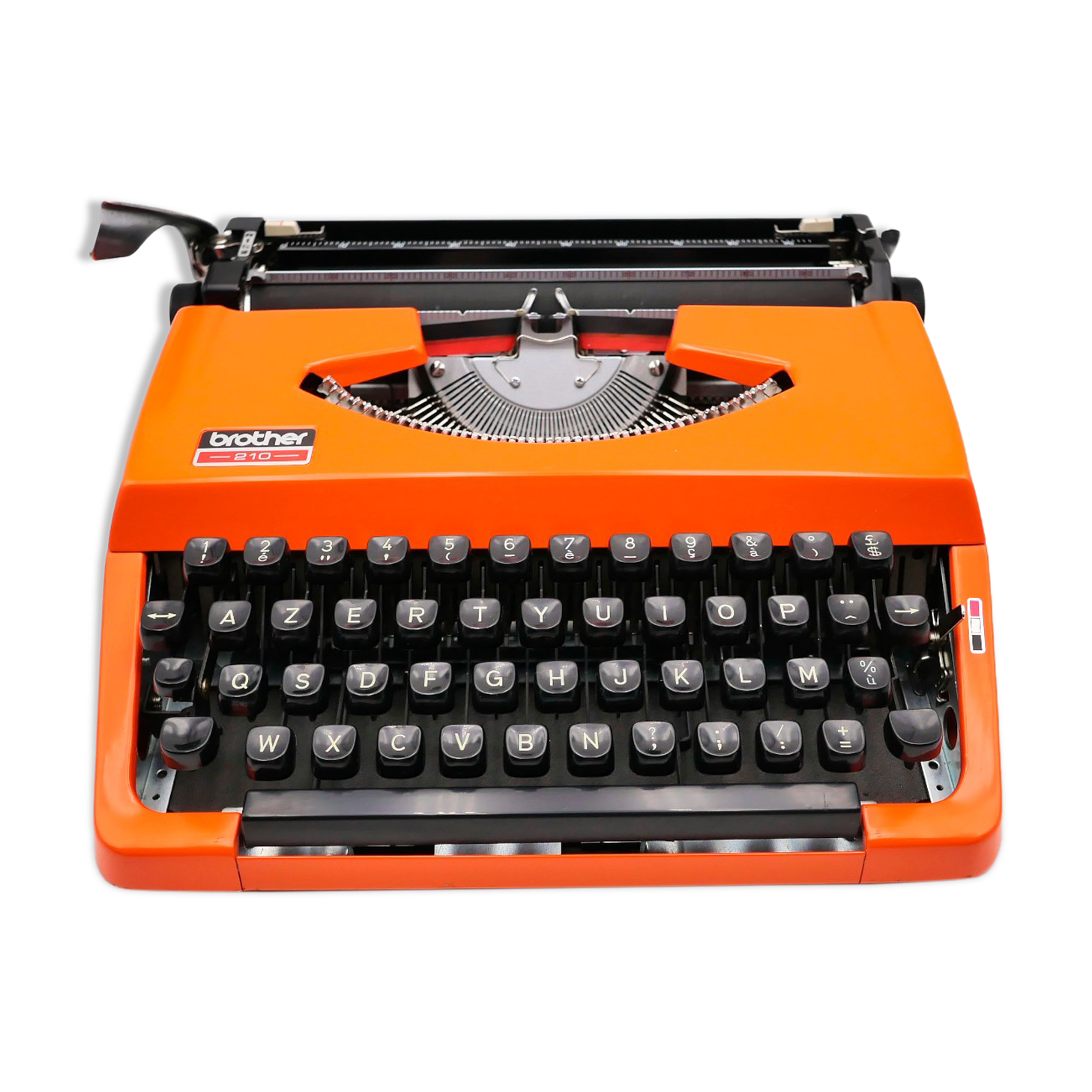 Revised orange brother 210 typewriter with new ribbon