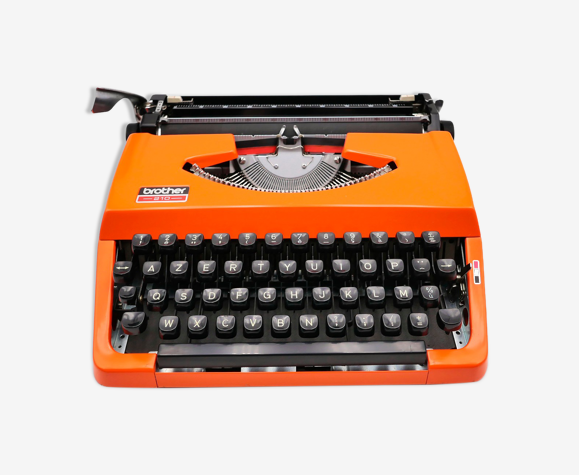 Machine à écrire brother 210 orange révisée avec ruban neuf