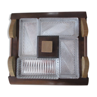 Art Deco tray with raviers